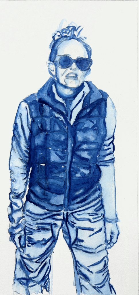 Study-for-Gene-Overeen's-Genes-12'X16"-Gouche-on-Paper-$300