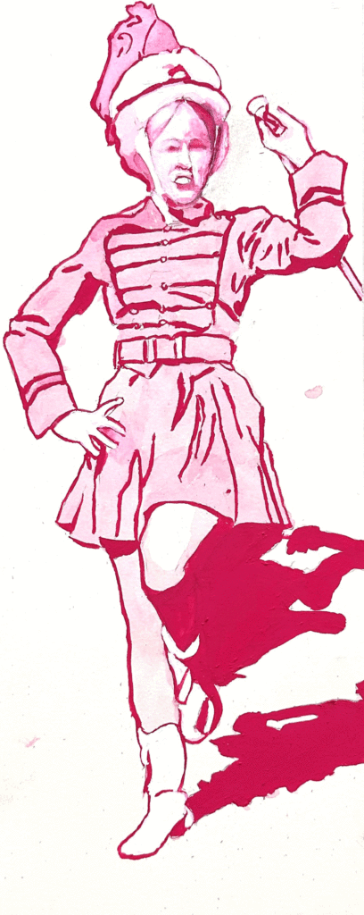 Study-for-The-Majorette-18X8"-Gouche-on-Paper-$300