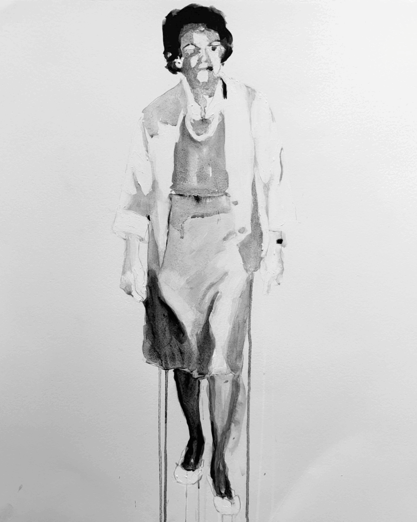 Augusta Yockey Eichorn Egger Overeen, 1920-2021, 22"X30", Acrylic on Paper, $1000 Augusta Yockey Eichorn Egger Overeen, 1920-2021, 23"X21", Acrylic on Paper, $1000