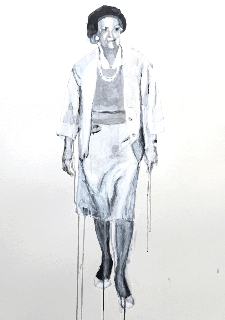 Augusta Yockey Eichorn Egger Overeen, 1920-2021, 30"X22", Acrylic on Paper, $1000 Augusta Yockey Eichorn Egger Overeen, 1920-2021, 30"X22", Acrylic on Paper, $1000